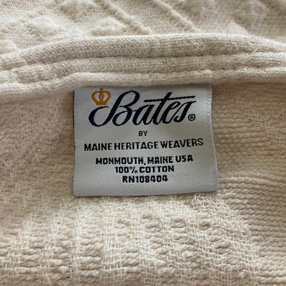 Bates Maine Heritage Weavers Ivory Cotton Pillow Sham Case Nautical Shells - Picture 4 of 7